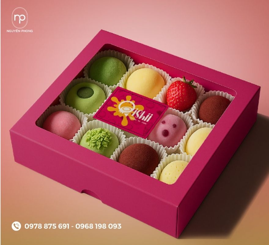 Hộp giúp bảo quản bánh mochi